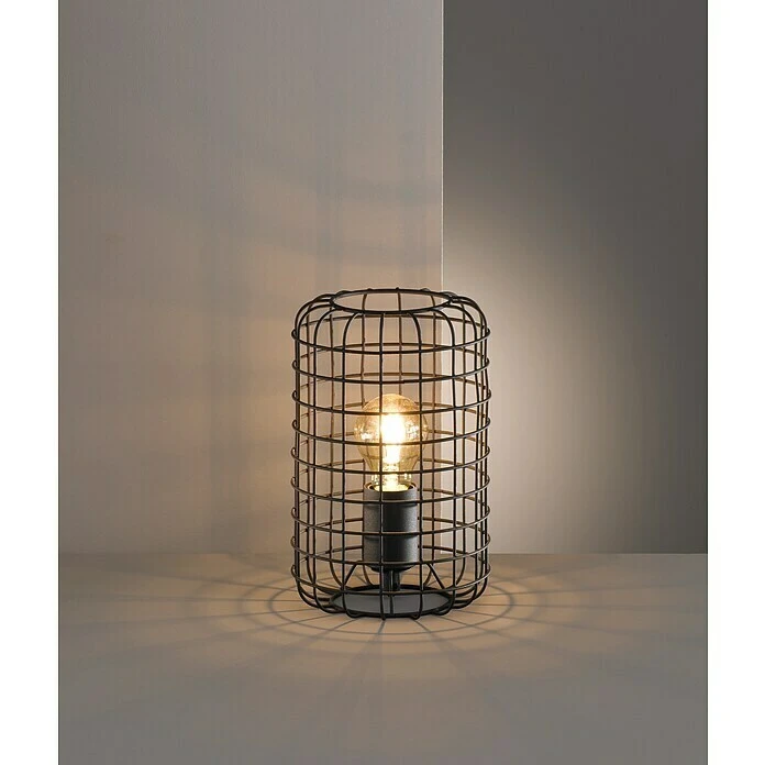BAUHAUS Honsel Leuchten Deko-Tischleuchte Titus 60 W, L X B X H: 16 X 16 X 25 Cm, Sandschwarz/Nickel, E27 6 BAUHAUS Honsel Leuchten Deko-Tischleuchte Titus 60 W, L X B X H: 16 X 16 X 25 Cm, Sandschwarz/Nickel, E27 – Bild 4