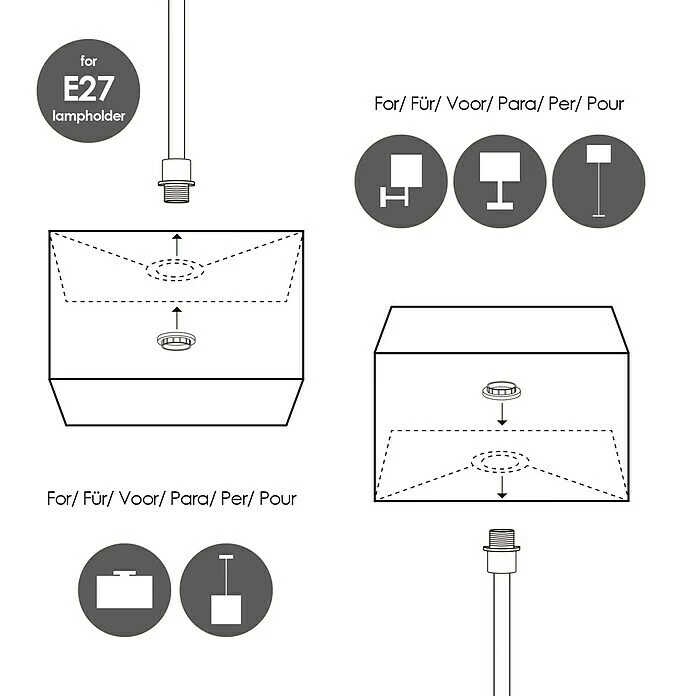 BAUHAUS Home Sweet Home Lampenschirm Block L X B X H: 40 X 40 X 27 Cm, Beige, Baumwolle, Eckig 7 BAUHAUS Home Sweet Home Lampenschirm Block L X B X H: 40 X 40 X 27 Cm, Beige, Baumwolle, Eckig – Bild 5