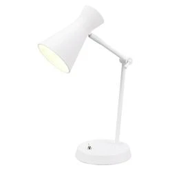 BAUHAUS Reality Leuchten Tischleuchte Enzo 28 W, Weiß Matt, E27