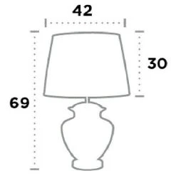 Alternative view of BAUHAUS Searchlight Deko-Tischleuchte L X B X H: 42 X 42 X 68,5 Cm, Braun, E27