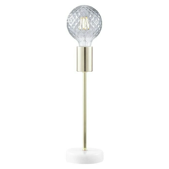 BAUHAUS Home Sweet Home Lampenfuß Cava 10 W, E27, Weiß/Gold, Höhe: 38 Cm 3 BAUHAUS Home Sweet Home Lampenfuß Cava 10 W, E27, Weiß/Gold, Höhe: 38 Cm