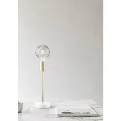 Alternative view of BAUHAUS Home Sweet Home Lampenfuß Cava 10 W, E27, Weiß/Gold, Höhe: 38 Cm
