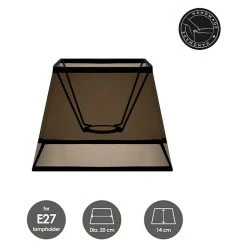 BAUHAUS Home Sweet Home Lampenschirm Smoke L X B X H: 20 X 20 X 14 Cm, Farbe: Rauch, Baumwolle, Eckig -Bauhaus Home 12 2