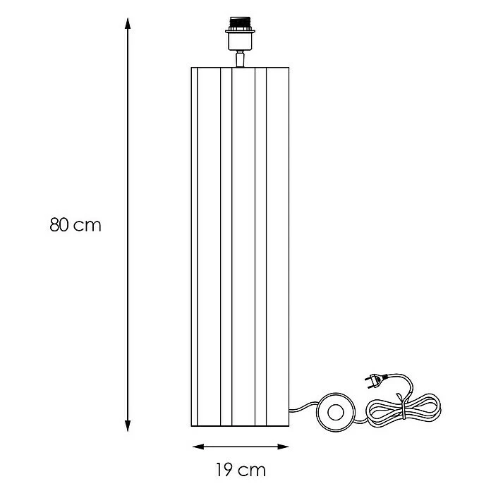 BAUHAUS Home Sweet Home Lampenfuß Luxor 60 W, Höhe: 80 Cm, Hellbraun, Holz, E27 5 BAUHAUS Home Sweet Home Lampenfuß Luxor 60 W, Höhe: 80 Cm, Hellbraun, Holz, E27 – Bild 3
