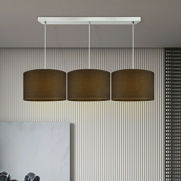 BAUHAUS Home Sweet Home Lampenschirm Canvas 35 Cm, Kastanienbraun, Baumwolle, Rund 4 BAUHAUS Home Sweet Home Lampenschirm Canvas 35 Cm, Kastanienbraun, Baumwolle, Rund – Bild 2