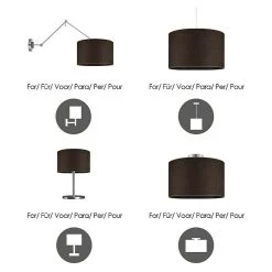 BAUHAUS Home Sweet Home Lampenschirm Canvas 35 Cm, Kastanienbraun, Baumwolle, Rund 12 BAUHAUS Home Sweet Home Lampenschirm Canvas 35 Cm, Kastanienbraun, Baumwolle, Rund -Bauhaus Home 12 2029