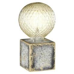 BAUHAUS WOFI Tischleuchte Broad 10 W, L X B X H: 10 X 10 X 10 Cm, Anthrazit/Braun, E27 -Bauhaus Home 12 2041