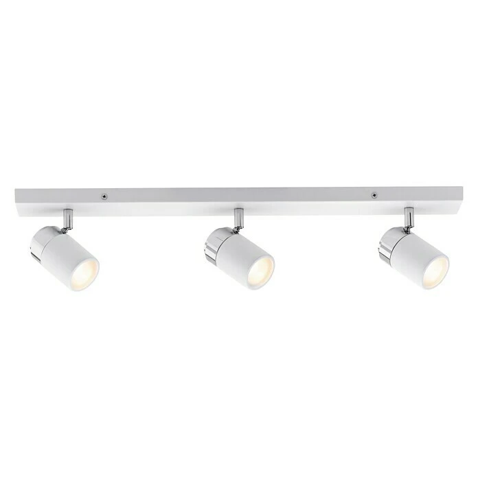 BAUHAUS Paulmann Wandstrahler Zyli 3 X 10 W, Weiß/Chrom, L X B X H: 7 X 60 X 11 Cm, 3-flammig 3 BAUHAUS Paulmann Wandstrahler Zyli 3 X 10 W, Weiß/Chrom, L X B X H: 7 X 60 X 11 Cm, 3-flammig