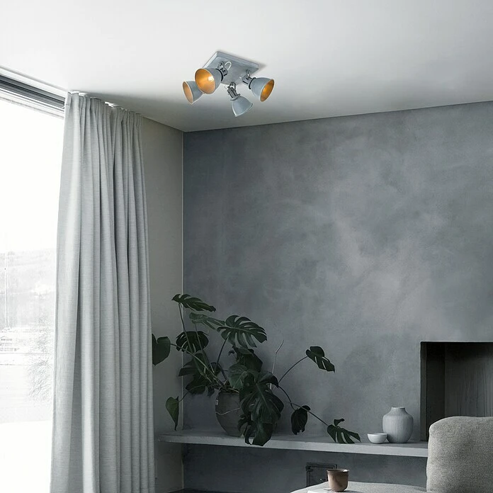 BAUHAUS Home Sweet Home LED-Deckenstrahler Fama 5 W, L X B X H: 23 X 23 X 20,5 Cm, Beton, Warmweiß 4 BAUHAUS Home Sweet Home LED-Deckenstrahler Fama 5 W, L X B X H: 23 X 23 X 20,5 Cm, Beton, Warmweiß – Bild 2