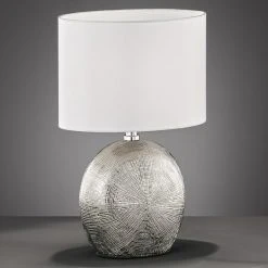 BAUHAUS WOFI Tischleuchte Legend 40 W, L X B X H: 24 X 15 X 37 Cm, Silber, E14