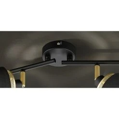 BAUHAUS WOFI Grove Deckenstrahler 112 W, L X B X H: 85 X 10 X 21,5 Cm, Schwarz/Gold, E14, 4 Stk. -Bauhaus Home 12 2115