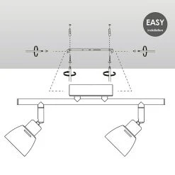 BAUHAUS Home Sweet Home LED-Deckenstrahler Aka 5,8 W, L X B X H: 9,5 X 32,5 X 16,5 Cm, Schwarz, Warmweiß -Bauhaus Home 12 2138