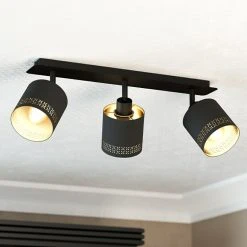 BAUHAUS Eglo Esteperra Deckenstrahler ESTEPERRA 84 W, Schwarz, E27, 3 Stk.