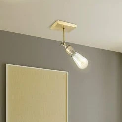 BAUHAUS Home Sweet Home LED-Deckenleuchte Spy 4 W, L X B X H: 15 X 9,5 X 20,5 Cm, Bronze, Warmweiß