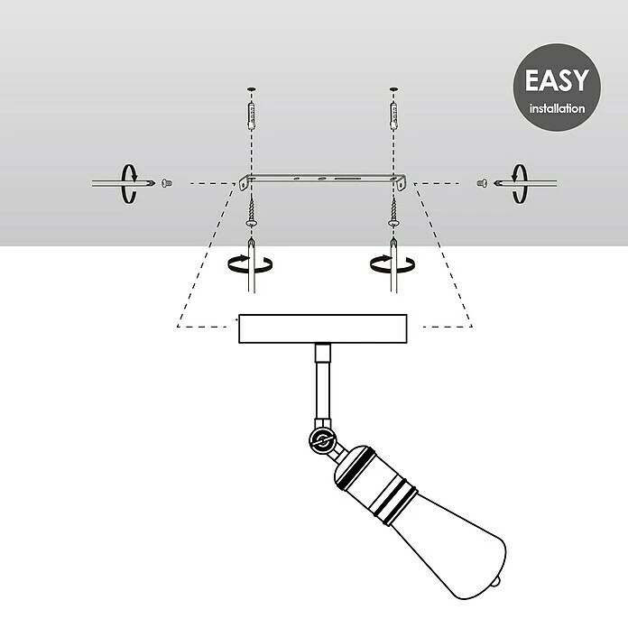 BAUHAUS Home Sweet Home LED-Deckenleuchte Spy 4 W, L X B X H: 15 X 9,5 X 20,5 Cm, Bronze, Warmweiß 6 BAUHAUS Home Sweet Home LED-Deckenleuchte Spy 4 W, L X B X H: 15 X 9,5 X 20,5 Cm, Bronze, Warmweiß – Bild 4