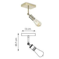 BAUHAUS Home Sweet Home LED-Deckenleuchte Spy 4 W, L X B X H: 15 X 9,5 X 20,5 Cm, Bronze, Warmweiß 13 BAUHAUS Home Sweet Home LED-Deckenleuchte Spy 4 W, L X B X H: 15 X 9,5 X 20,5 Cm, Bronze, Warmweiß -Bauhaus Home 12 2187