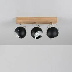 BAUHAUS Spotlight Deckenstrahler Ball Wood 5 W, L X B X H: 42 X 11 X 21 Cm, Weiß, Schwarz, GU10 -Bauhaus Home 12 2189