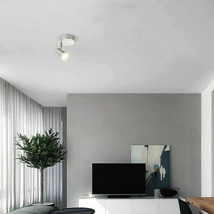 BAUHAUS Home Sweet Home LED-Deckenstrahler Cilindro 5,8 W, L X B X H: 9,5 X 32 X 15,4 Cm, Silber, Warmweiß 4 BAUHAUS Home Sweet Home LED-Deckenstrahler Cilindro 5,8 W, L X B X H: 9,5 X 32 X 15,4 Cm, Silber, Warmweiß – Bild 2