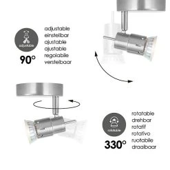 BAUHAUS Home Sweet Home LED-Deckenstrahler Cilindro 5,8 W, L X B X H: 9,5 X 32 X 15,4 Cm, Silber, Warmweiß 11 BAUHAUS Home Sweet Home LED-Deckenstrahler Cilindro 5,8 W, L X B X H: 9,5 X 32 X 15,4 Cm, Silber, Warmweiß -Bauhaus Home 12 2199