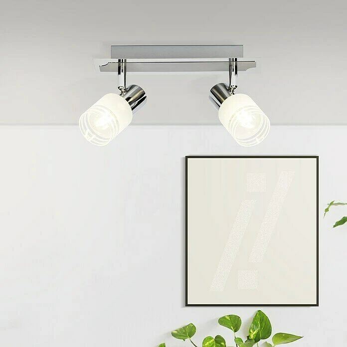BAUHAUS Brilliant Lea Deckenstrahler 4 W, L X B X H: 7 X 34,5 X 14,5 Cm, Eisen/Chrom, E14, 2 Stk. 3 BAUHAUS Brilliant Lea Deckenstrahler 4 W, L X B X H: 7 X 34,5 X 14,5 Cm, Eisen/Chrom, E14, 2 Stk.