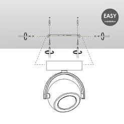 BAUHAUS Home Sweet Home LED-Deckenstrahler Nop 5,8 W, L X B X H: 9,5 X 9,5 X 14 Cm, Sandweiß, Warmweiß -Bauhaus Home 12 2218
