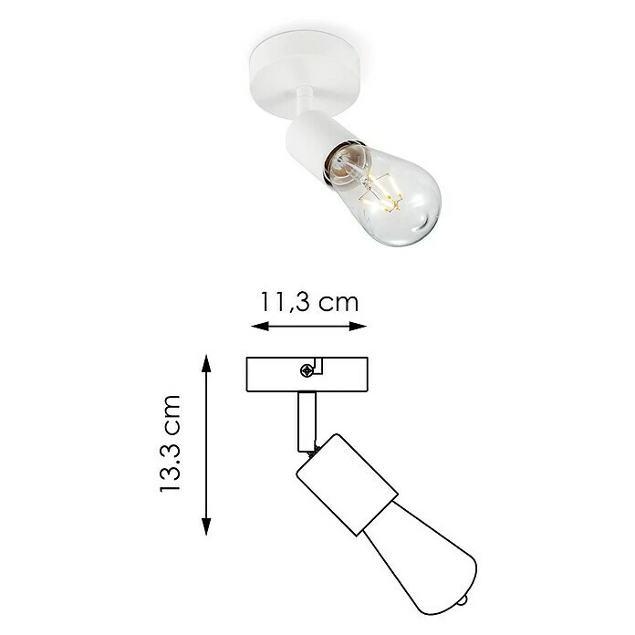 BAUHAUS Home Sweet Home LED-Deckenleuchte Rund Mello 4 W, Ø X H: 11,5 X 13,3 Cm, Weiß, Warmweiß 6 BAUHAUS Home Sweet Home LED-Deckenleuchte Rund Mello 4 W, Ø X H: 11,5 X 13,3 Cm, Weiß, Warmweiß – Bild 4