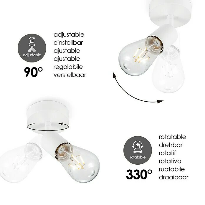 BAUHAUS Home Sweet Home LED-Deckenleuchte Rund Mello 4 W, Ø X H: 11,5 X 13,3 Cm, Weiß, Warmweiß 7 BAUHAUS Home Sweet Home LED-Deckenleuchte Rund Mello 4 W, Ø X H: 11,5 X 13,3 Cm, Weiß, Warmweiß – Bild 5