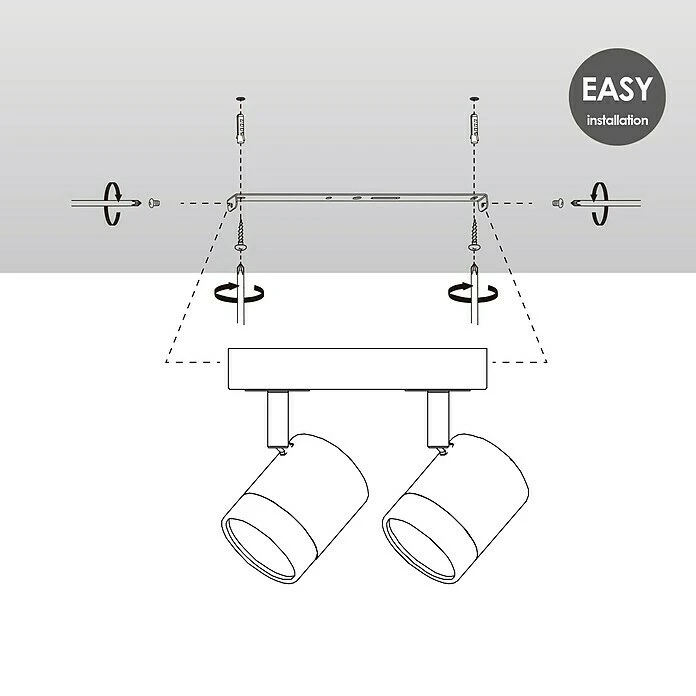 BAUHAUS Home Sweet Home LED-Wandstrahler Manu 5,8 W, L X B X H: 9,5 X 24 X 15 Cm, Sandschwarz, Warmweiß 7 BAUHAUS Home Sweet Home LED-Wandstrahler Manu 5,8 W, L X B X H: 9,5 X 24 X 15 Cm, Sandschwarz, Warmweiß – Bild 5