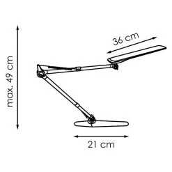 BAUHAUS LED-Tischleuchte 5 W, L X B X H: 21 X 21 X 49 Cm, Silber/Schwarz, Warmweiß 11 BAUHAUS LED-Tischleuchte 5 W, L X B X H: 21 X 21 X 49 Cm, Silber/Schwarz, Warmweiß -Bauhaus Home 12 23
