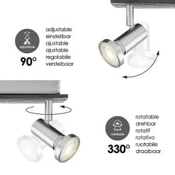 BAUHAUS Home Sweet Home LED-Deckenstrahler Stone 5,8 W, L X B X H: 16,5 X 16,5 X 14,5 Cm, Schwarz, Warmweiß, 2 Stk. -Bauhaus Home 12 2309
