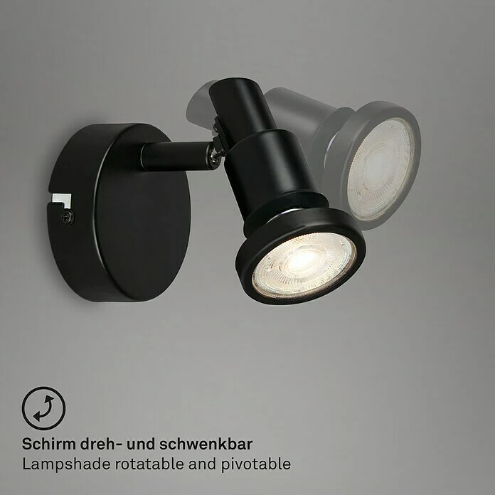 BAUHAUS B-Leuchten LED-Deckenstrahler 4,8 W, L X B X H: 8 X 8 X 10,6 Cm, Schwarz, Warmweiß, 1 Stk. 7 BAUHAUS B-Leuchten LED-Deckenstrahler 4,8 W, L X B X H: 8 X 8 X 10,6 Cm, Schwarz, Warmweiß, 1 Stk. – Bild 5