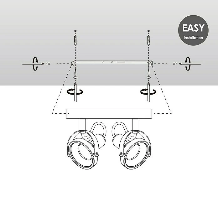 BAUHAUS Home Sweet Home LED-Deckenstrahler Yaya 5,8 W, L X B X H: 9,5 X 23 X 15,5 Cm, Silber, Warmweiß 6 BAUHAUS Home Sweet Home LED-Deckenstrahler Yaya 5,8 W, L X B X H: 9,5 X 23 X 15,5 Cm, Silber, Warmweiß – Bild 4