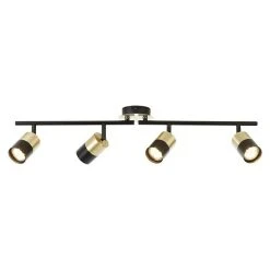 BAUHAUS Brilliant Maribel Deckenstrahler 5 W, L X B X H: 18 X 76,5 X 16,8 Cm, Messing-gebürstet/Schwarz, GU10, 4 Stk. 11 BAUHAUS Brilliant Maribel Deckenstrahler 5 W, L X B X H: 18 X 76,5 X 16,8 Cm, Messing-gebürstet/Schwarz, GU10, 4 Stk. -Bauhaus Home 12 2413
