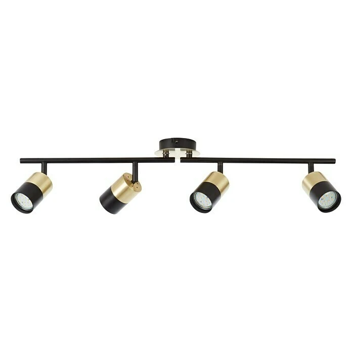 BAUHAUS Brilliant Maribel Deckenstrahler 5 W, L X B X H: 18 X 76,5 X 16,8 Cm, Messing-gebürstet/Schwarz, GU10, 4 Stk. 7 BAUHAUS Brilliant Maribel Deckenstrahler 5 W, L X B X H: 18 X 76,5 X 16,8 Cm, Messing-gebürstet/Schwarz, GU10, 4 Stk. – Bild 5