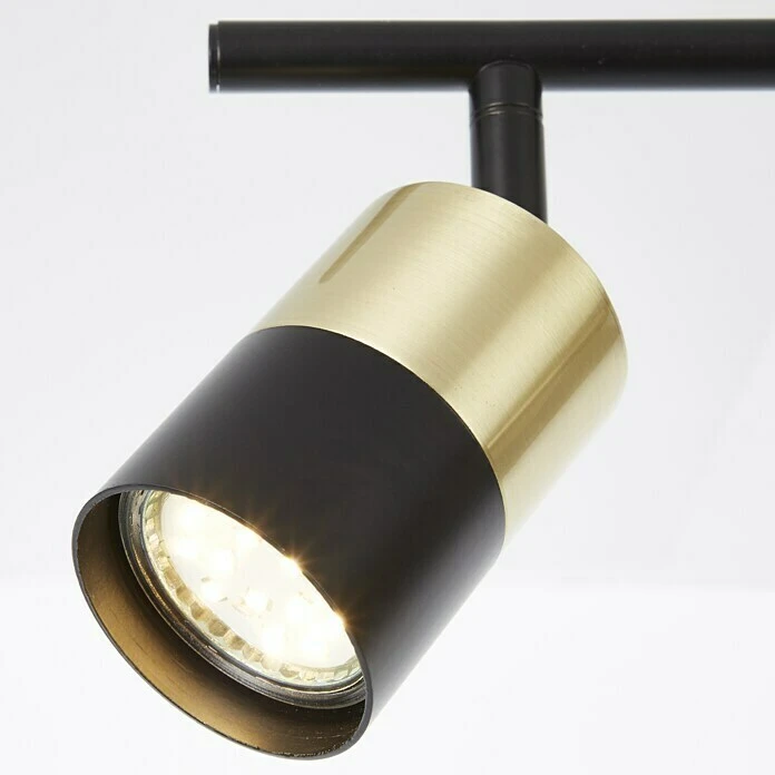 BAUHAUS Brilliant Maribel Deckenstrahler 5 W, L X B X H: 18 X 76,5 X 16,8 Cm, Messing-gebürstet/Schwarz, GU10, 4 Stk. 8 BAUHAUS Brilliant Maribel Deckenstrahler 5 W, L X B X H: 18 X 76,5 X 16,8 Cm, Messing-gebürstet/Schwarz, GU10, 4 Stk. – Bild 6