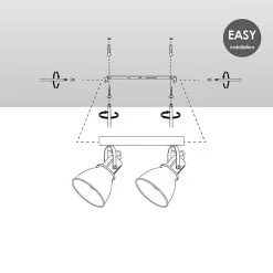 BAUHAUS Home Sweet Home LED-Deckenstrahler Fama 4 W, L X B X H: 9,5 X 24 X 20,5 Cm, Beton, Warmweiß -Bauhaus Home 12 2444