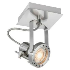 BAUHAUS Home Sweet Home LED-Deckenstrahler Robo 5,8 W, L X B X H: 11,5 X 11,5 X 17 Cm, Silber, Warmweiß