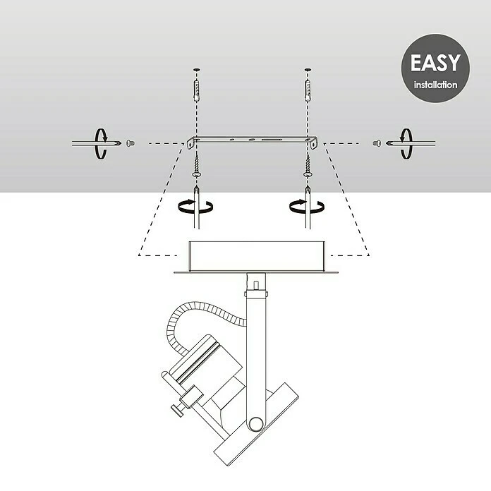 BAUHAUS Home Sweet Home LED-Deckenstrahler Robo 5,8 W, L X B X H: 11,5 X 11,5 X 17 Cm, Silber, Warmweiß 8 BAUHAUS Home Sweet Home LED-Deckenstrahler Robo 5,8 W, L X B X H: 11,5 X 11,5 X 17 Cm, Silber, Warmweiß – Bild 6