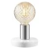 BAUHAUS Home Sweet Home Lampenfuß Sten Marble 10 W, E27, Weiß/Silber, Höhe: 9 Cm 2 BAUHAUS Home Sweet Home Lampenfuß Sten Marble 10 W, E27, Weiß/Silber, Höhe: 9 Cm -Bauhaus Home 12 249
