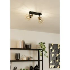 BAUHAUS Eglo Sambatello Deckenstrahler 80 W, L X B X H: 48 X 28 X 26 Cm, Schwarz/Messing-gebürstet, E27, 2 Stk. 9 BAUHAUS Eglo Sambatello Deckenstrahler 80 W, L X B X H: 48 X 28 X 26 Cm, Schwarz/Messing-gebürstet, E27, 2 Stk. -Bauhaus Home 12 2514