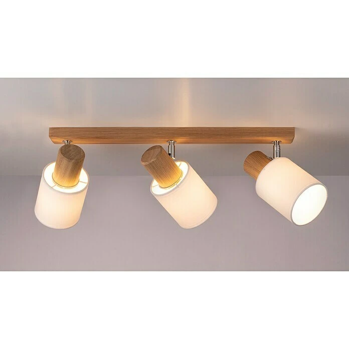 BAUHAUS Spotlight Deckenstrahler Treehouse 25 W, L X B X H: 52 X 5 X 21 Cm, Geölt Eiche, Weiß, E27 3 BAUHAUS Spotlight Deckenstrahler Treehouse 25 W, L X B X H: 52 X 5 X 21 Cm, Geölt Eiche, Weiß, E27