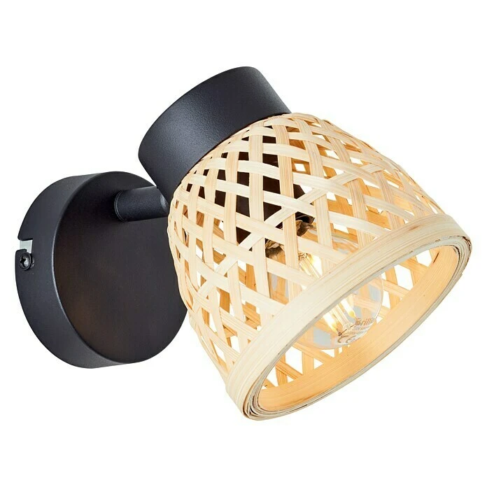 BAUHAUS Brilliant Elize Deckenstrahler 28 W, L X B X H: 18 X 10,5 X 15,5 Cm, Schwarz-matt/Bambus, E14, 1 Stk. 4 BAUHAUS Brilliant Elize Deckenstrahler 28 W, L X B X H: 18 X 10,5 X 15,5 Cm, Schwarz-matt/Bambus, E14, 1 Stk. – Bild 2