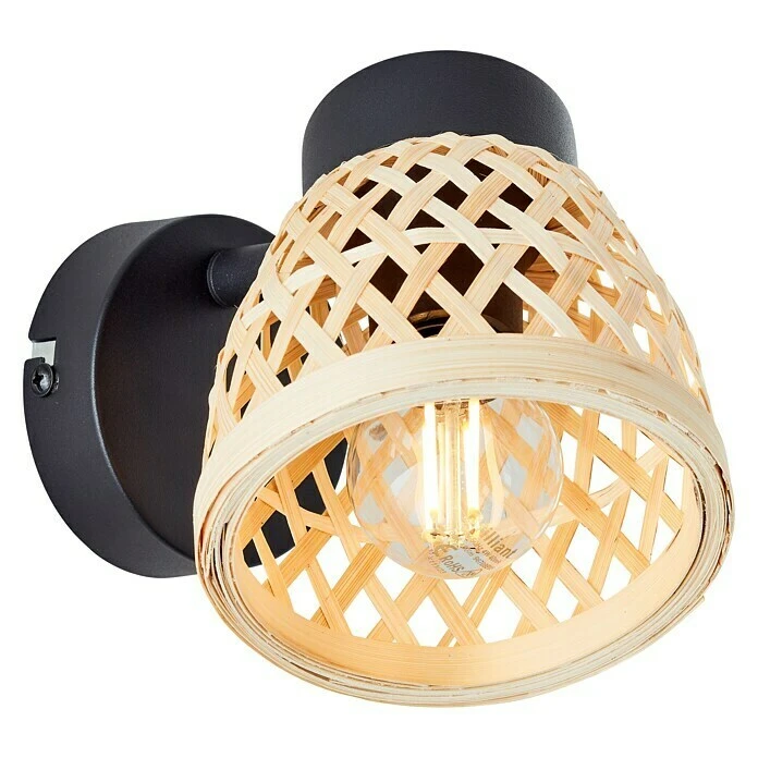 BAUHAUS Brilliant Elize Deckenstrahler 28 W, L X B X H: 18 X 10,5 X 15,5 Cm, Schwarz-matt/Bambus, E14, 1 Stk. 5 BAUHAUS Brilliant Elize Deckenstrahler 28 W, L X B X H: 18 X 10,5 X 15,5 Cm, Schwarz-matt/Bambus, E14, 1 Stk. – Bild 3