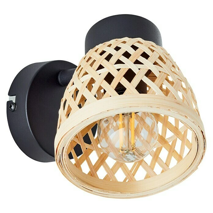 BAUHAUS Brilliant Elize Deckenstrahler 28 W, L X B X H: 18 X 10,5 X 15,5 Cm, Schwarz-matt/Bambus, E14, 1 Stk. 6 BAUHAUS Brilliant Elize Deckenstrahler 28 W, L X B X H: 18 X 10,5 X 15,5 Cm, Schwarz-matt/Bambus, E14, 1 Stk. – Bild 4