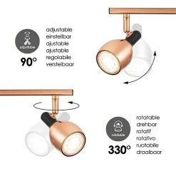 BAUHAUS Home Sweet Home LED-Deckenstrahler Novi 5,8 W, L X B X H: 9,5 X 46 X 17,6 Cm, Kupfer, Warmweiß -Bauhaus Home 12 2578