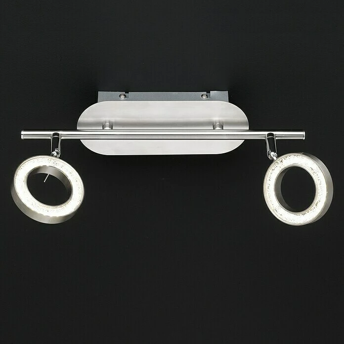 BAUHAUS WOFI LED-Wand- & Deckenleuchte Naomi 10 W, L X B X H: 9 X 34 X 11 Cm, Nickel-matt, Warmweiß, 2 Stk. 3 BAUHAUS WOFI LED-Wand- & Deckenleuchte Naomi 10 W, L X B X H: 9 X 34 X 11 Cm, Nickel-matt, Warmweiß, 2 Stk.