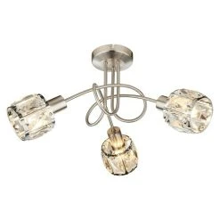 BAUHAUS Tween Light Deckenstrahler Diamant 120 W, Nickel Matt, E14, 3 Stk.