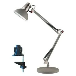 BAUHAUS Honsel Leuchten Tischleuchte Pit 40 W, L X B X H: 55 X 23 X 75 Cm, Grau, E27