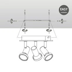 BAUHAUS Home Sweet Home LED-Deckenstrahler Stone 5,8 W, L X B X H: 16,5 X 16,5 X 14,5 Cm, Schwarz, Warmweiß, 3 Stk. 11 BAUHAUS Home Sweet Home LED-Deckenstrahler Stone 5,8 W, L X B X H: 16,5 X 16,5 X 14,5 Cm, Schwarz, Warmweiß, 3 Stk. -Bauhaus Home 12 2651