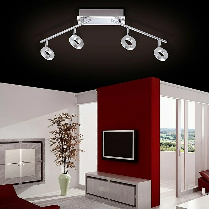 BAUHAUS Paul Neuhaus Sileda LED-Deckenstrahler 24 W, L X B X H: 94 X 74 X 21 Cm, Aluminium Matt, Warmweiß 4 BAUHAUS Paul Neuhaus Sileda LED-Deckenstrahler 24 W, L X B X H: 94 X 74 X 21 Cm, Aluminium Matt, Warmweiß – Bild 2